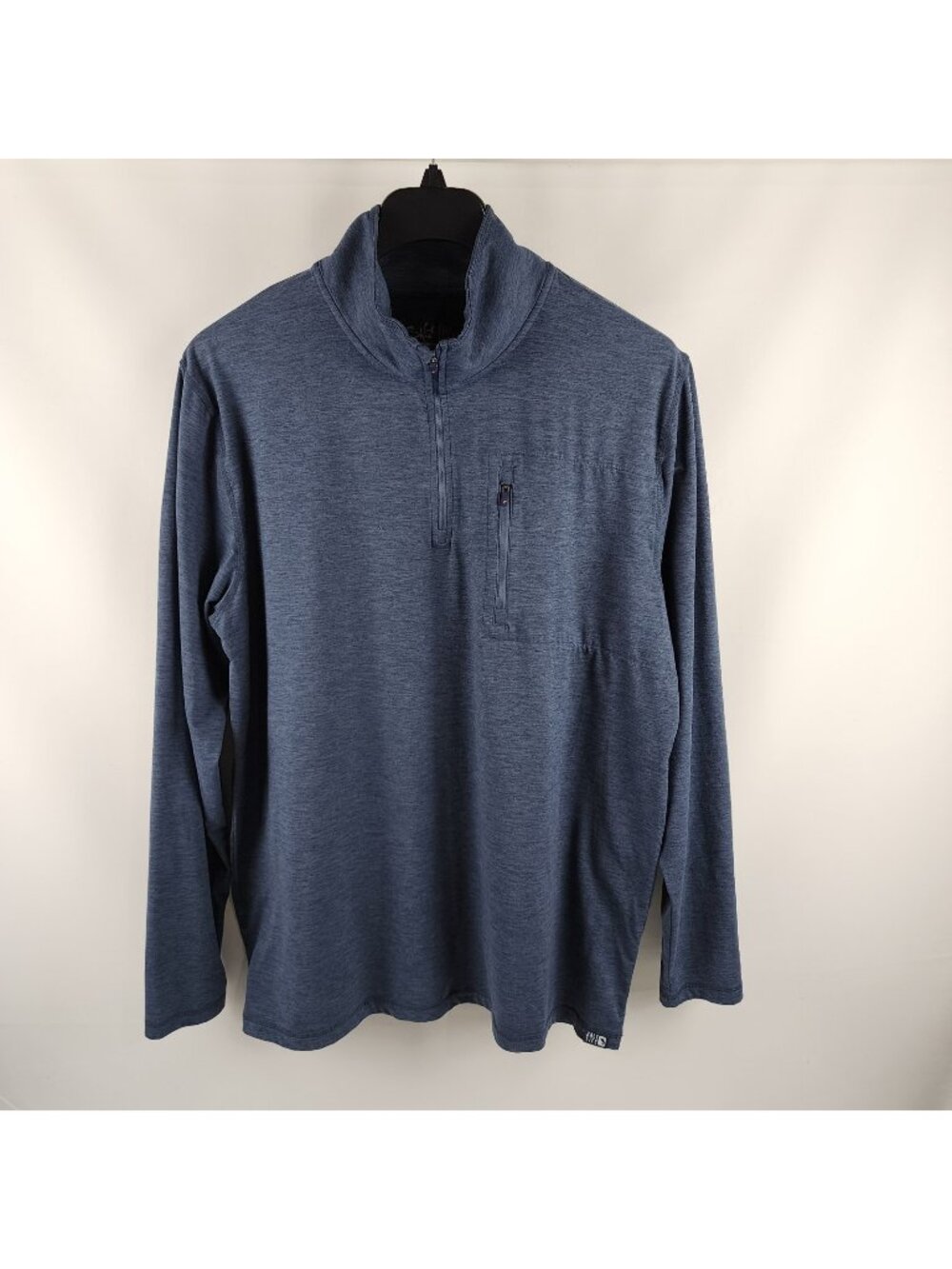 Salt Life Shirt Men XXL Navy Blue Stamina 1/4 Zip Mock Neck L/S Pullover SLM6249
